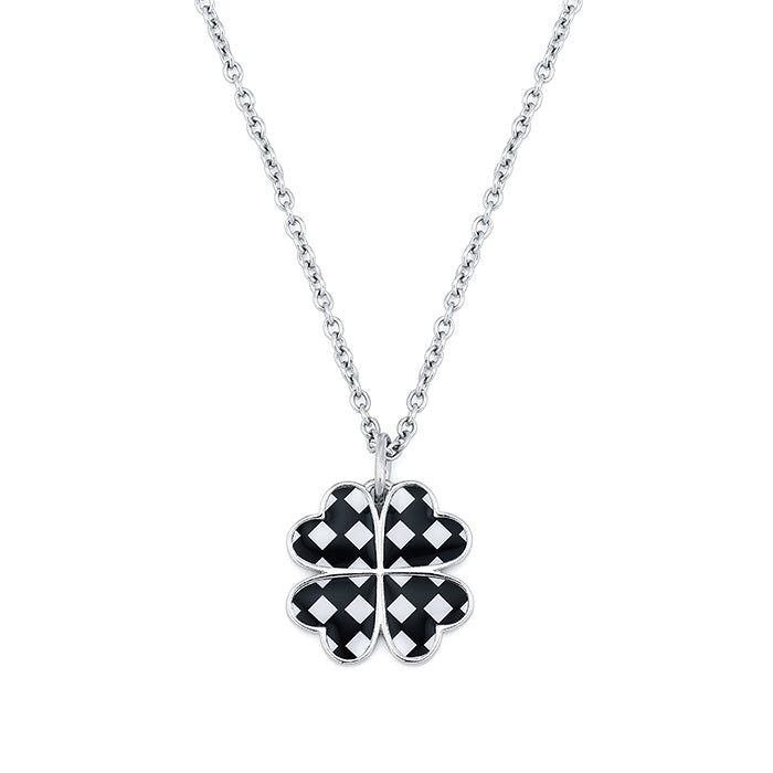 wandering-youth-ss-26-checkerboard-clover-necklace-silver-s
