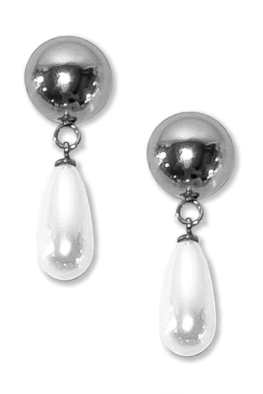 ssy-ss-26-2pcs-water-drop-pearl-earrings-silver-s