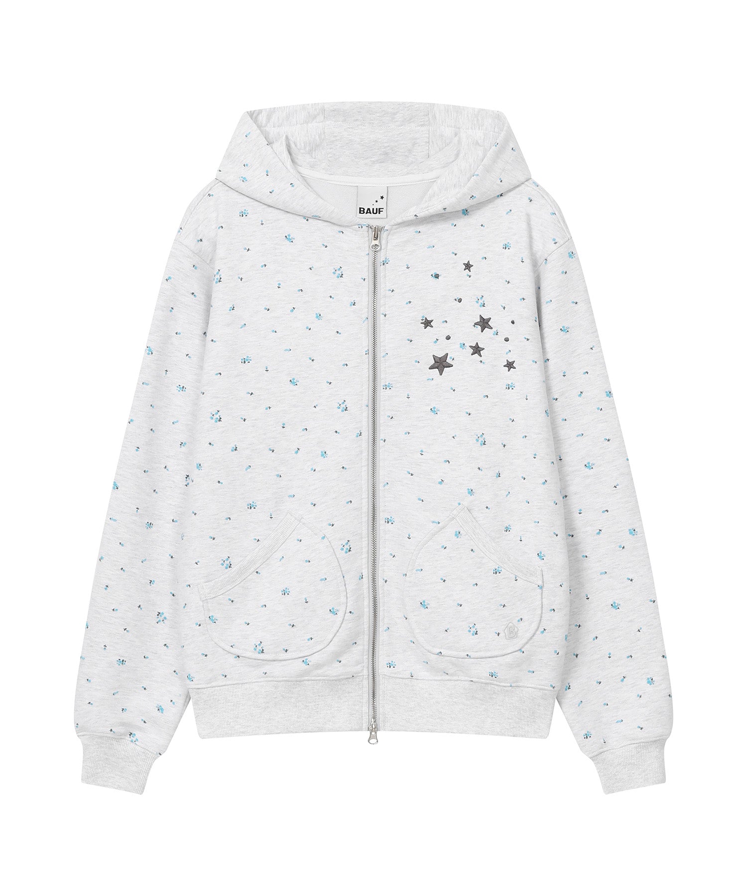 bauf-fw-26-puppy-ear-star-zip-up-hoodie-flower-melange-melange-s