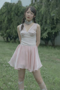 kichica-ss-25-[6/4-????????????????-satin-flare-bustier-mini-dress_pink