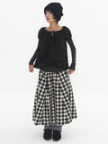 expired-girl-fw-25-patchy-gingham-skirt-black-black-s