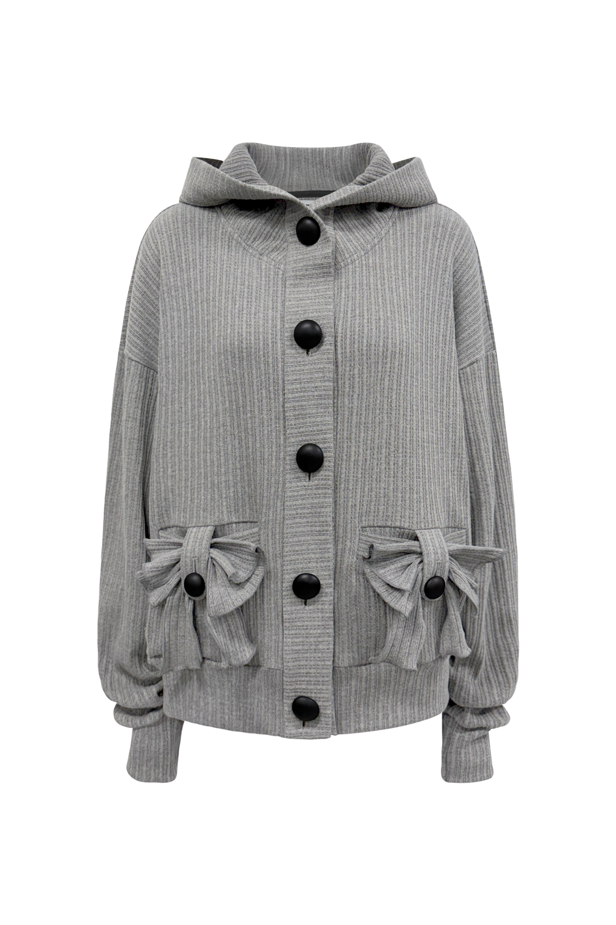 chemehc-fw-26-bow-pocket-hooded-cardigan-gray-gray-s