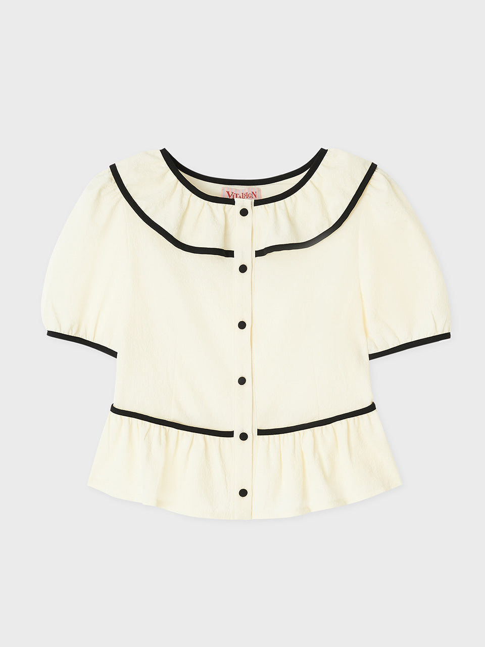 vitalsign-ss-25-frill-black-point-blouse-ivory-s