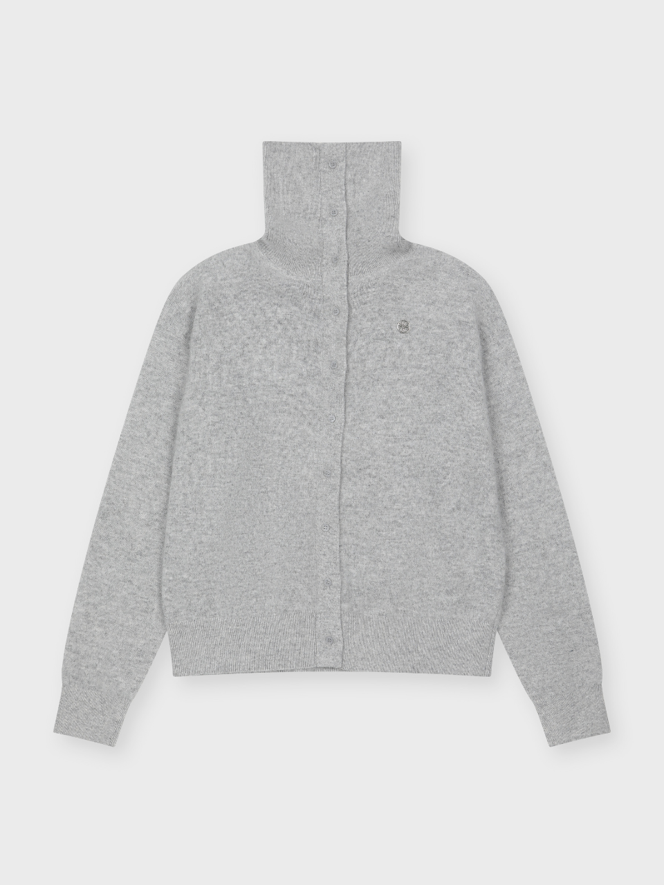 vitalsign-fw-26-raccoon-high-neck-cardigan-gray-s