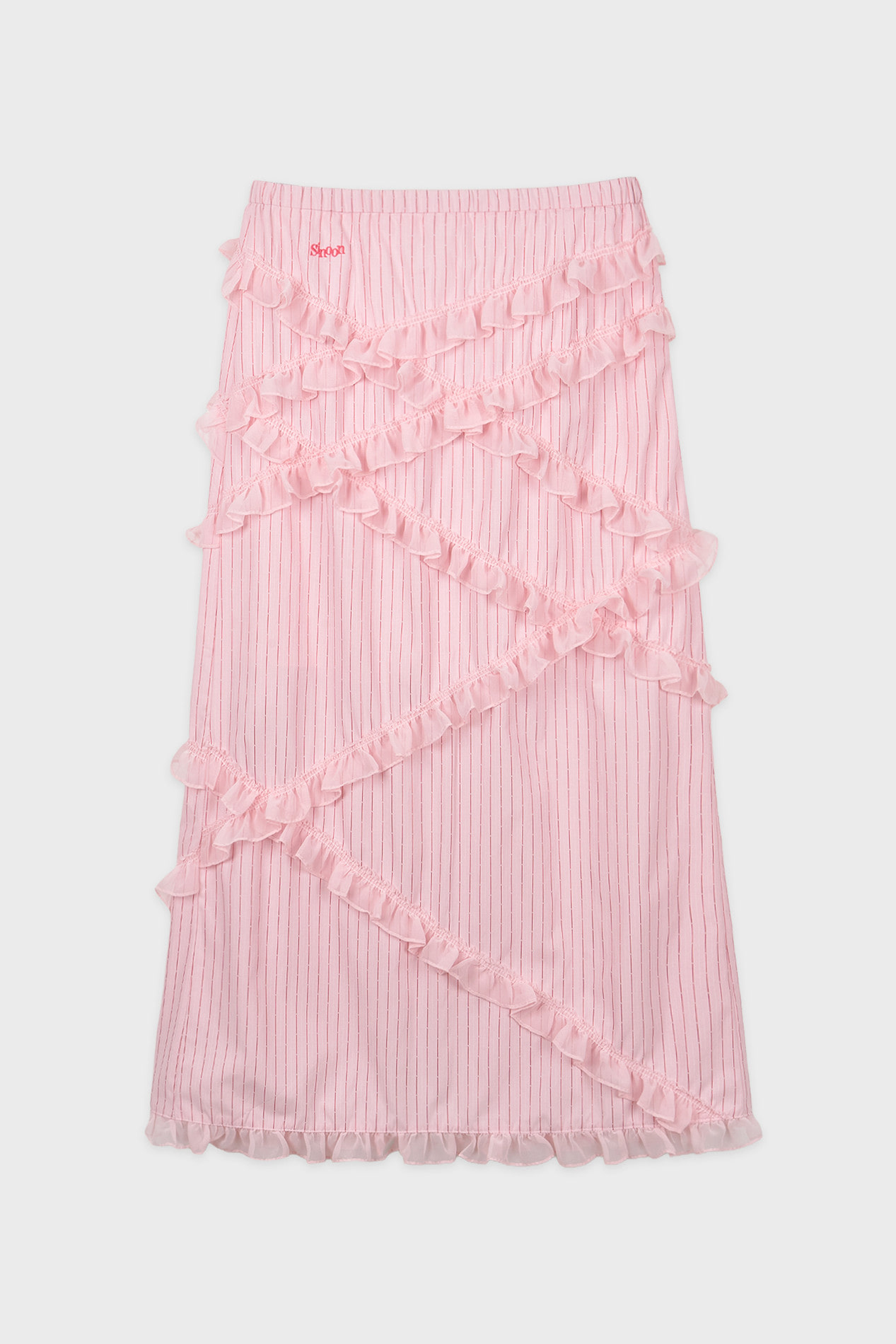 sinoon-ss-26-chiffon-frill-stripe-long-skirt-pink-pink-s