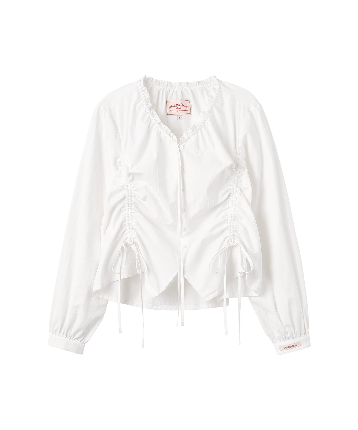 ames-worldwide-fw-26-classic-shirring-blouse-white-white-s