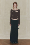 pain-or-pleasure-fw-26-cut-out-long-skirt-black-black-s