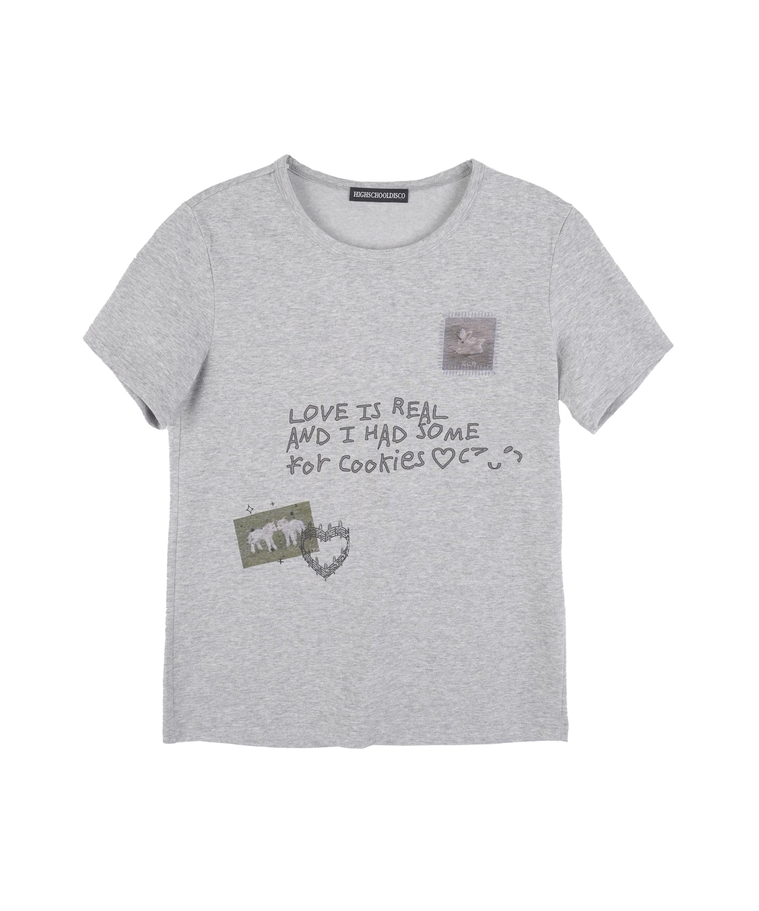 high-school-disco-ss-26-love-is-real-graphic-short-sleeve-melange-grey-melange-grey-s