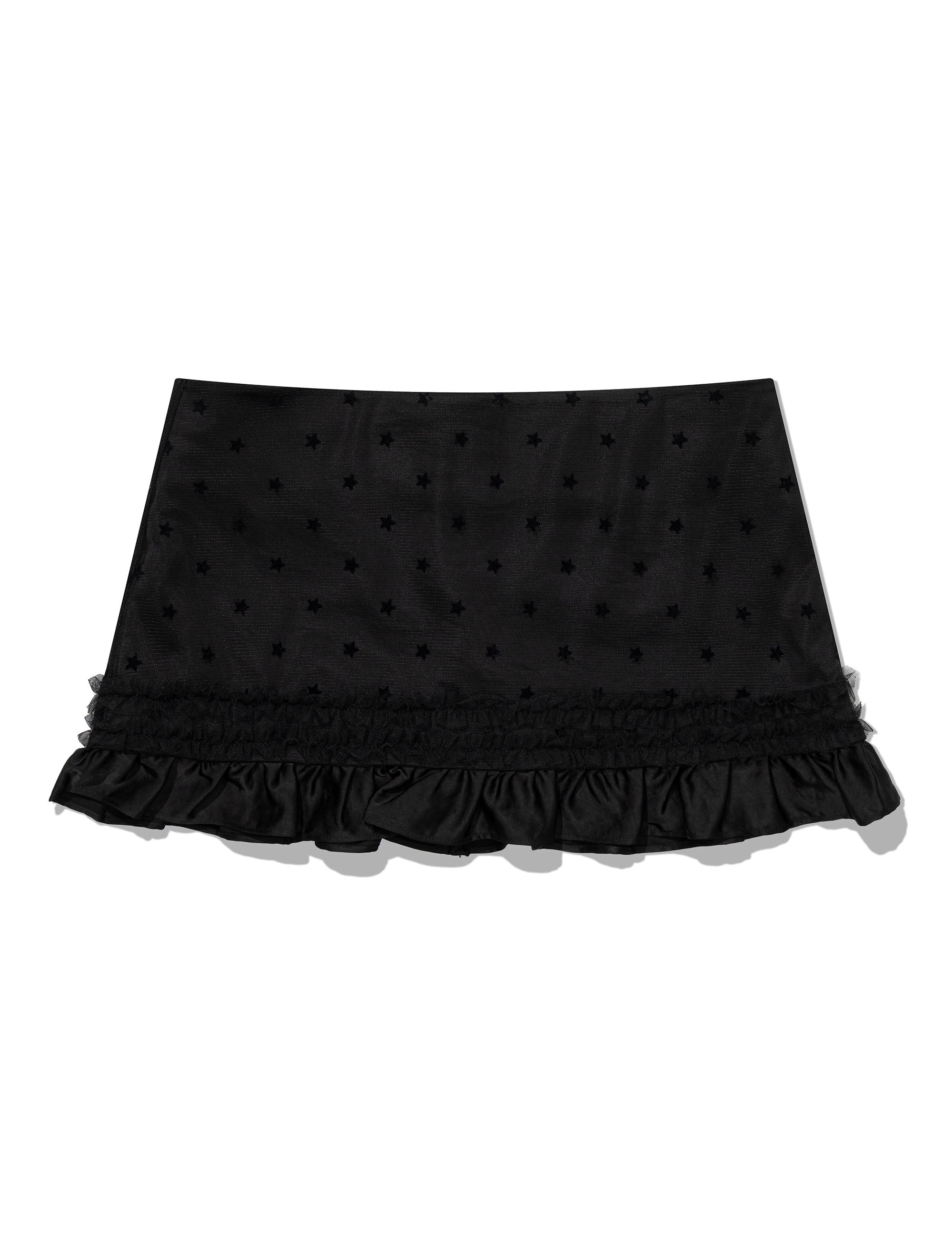 uglyshadow-ss-26-mesh-star-ruffle-mini-skirt-black-black-s