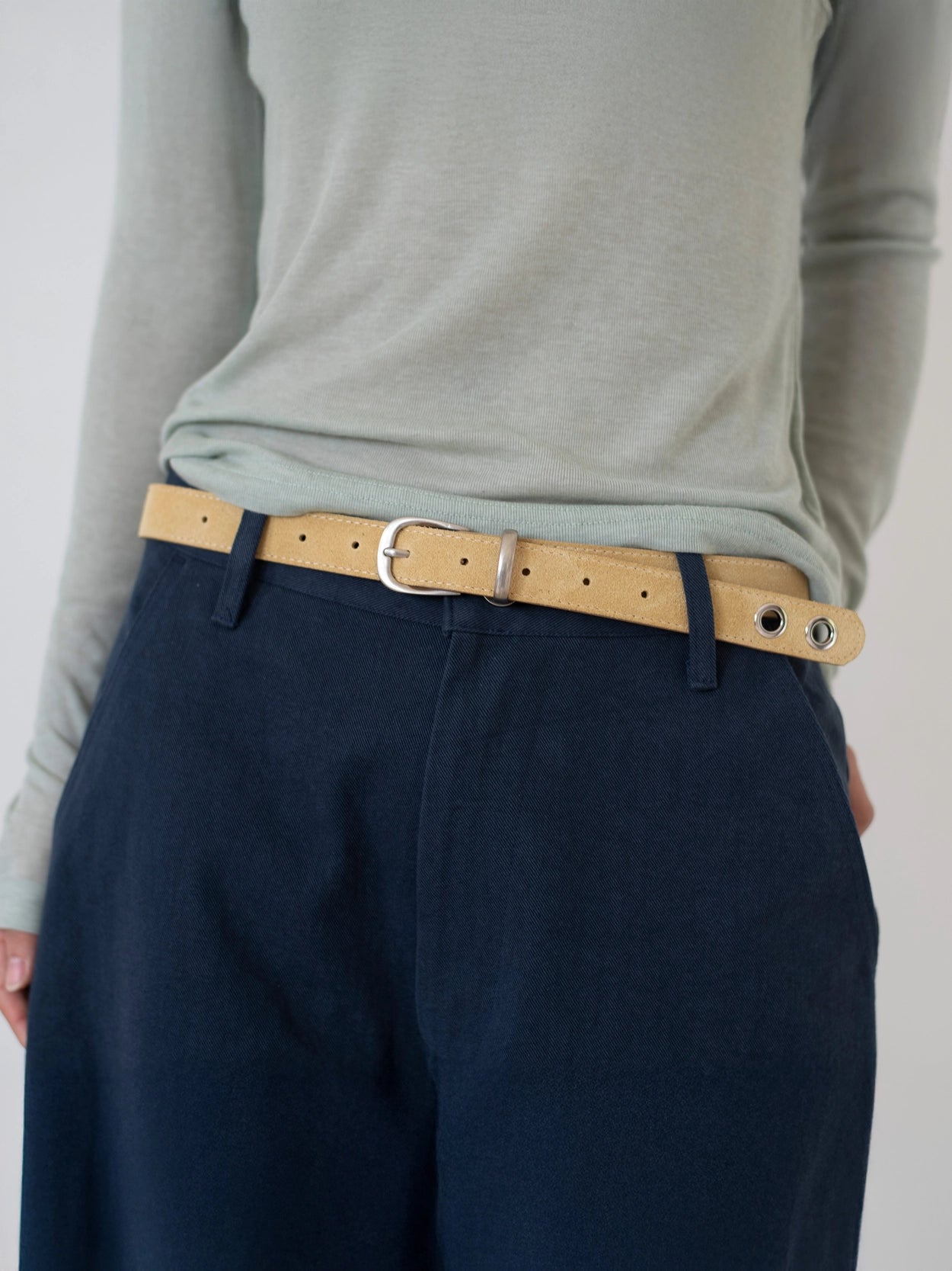 onska-fw-25-eyelet-suede-belt-yellow-beige-yellow-beige-s