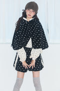 shakiri-fw-25-polka-terry-hood-cape-black-black-s