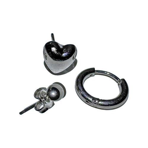 3amgang-seasonless-simple-heart-earring-set-(3pcs-set)