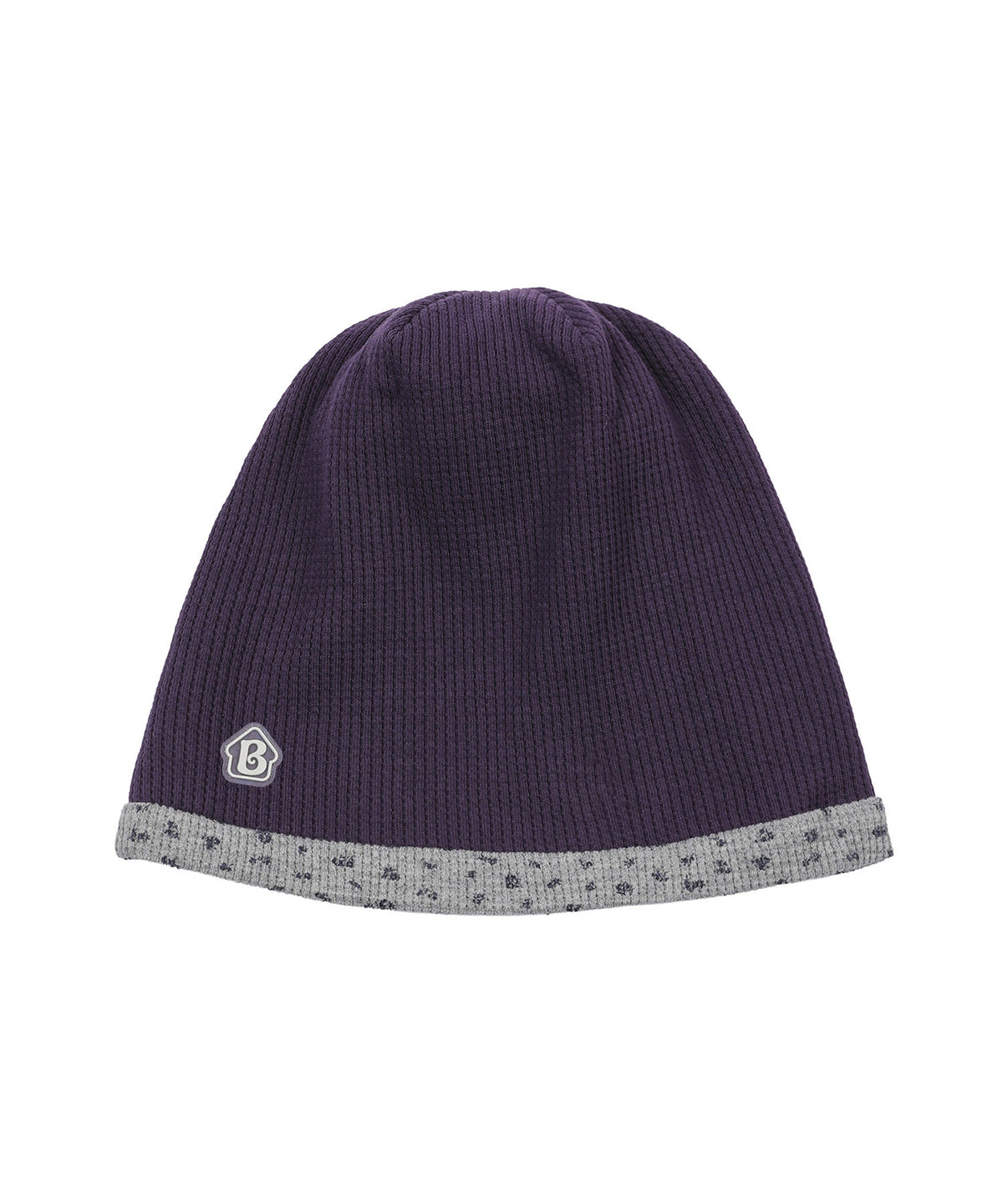 bauf-fw-26-floral-reversible-beanie-purple-purple-s