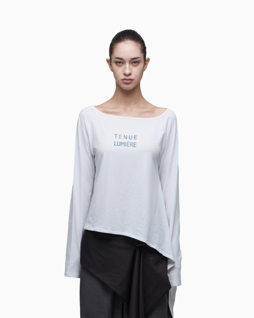synerjyn-fw-26-tenue-flared-long-sleeve-white-white-s