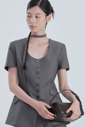 mausoleum-fw-26-emma-round-neck-half-sleeve-jacket-gray-gray-s