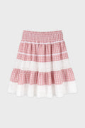 sinoon-ss-26-smocking-color-block-flare-skirt-red-red-s