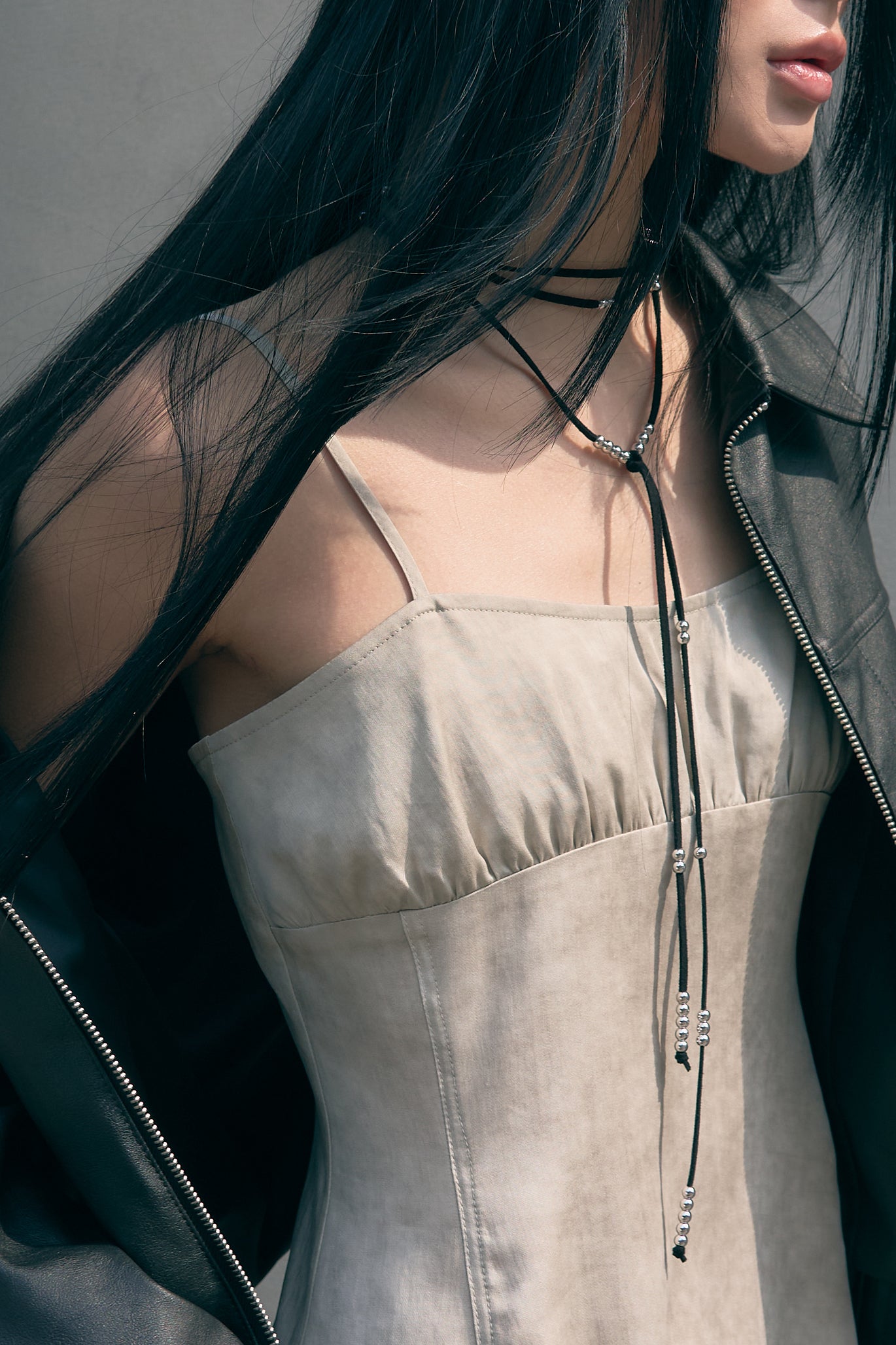 [SIS A] LAYERED SUEDE NECKLACE / BLACK