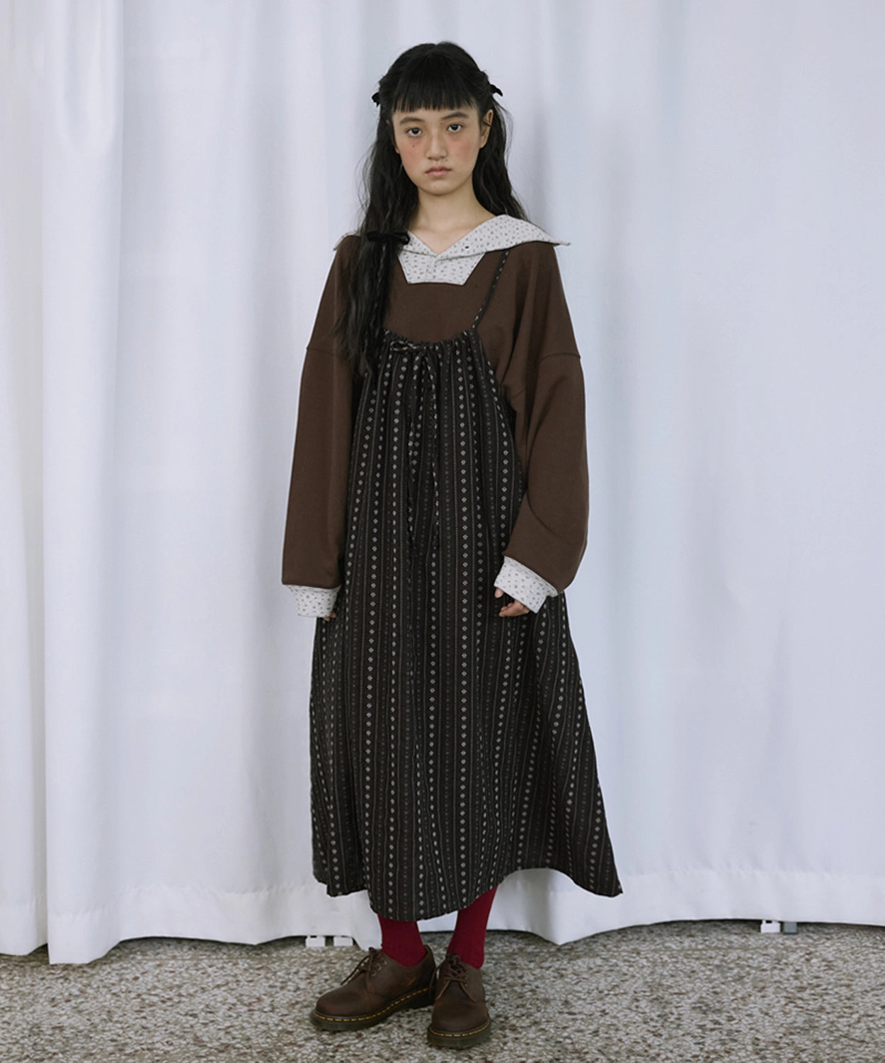 hokuspokus-fw-25-ethnic-flow-dress-brown-brown-s