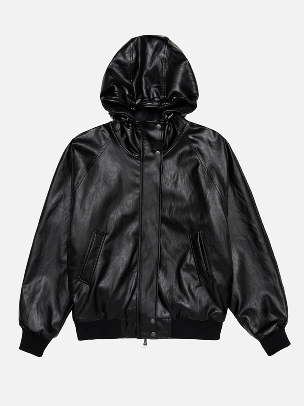 call-out-new-year-fw-25-fleece-leather-hood-blouson-jumper-black-black-s