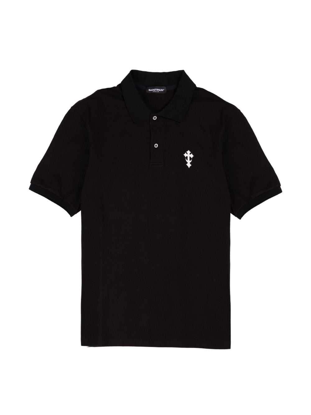 saintpain-ss-26-sp-mini-cross-pique-polo-shirt-black-black-s