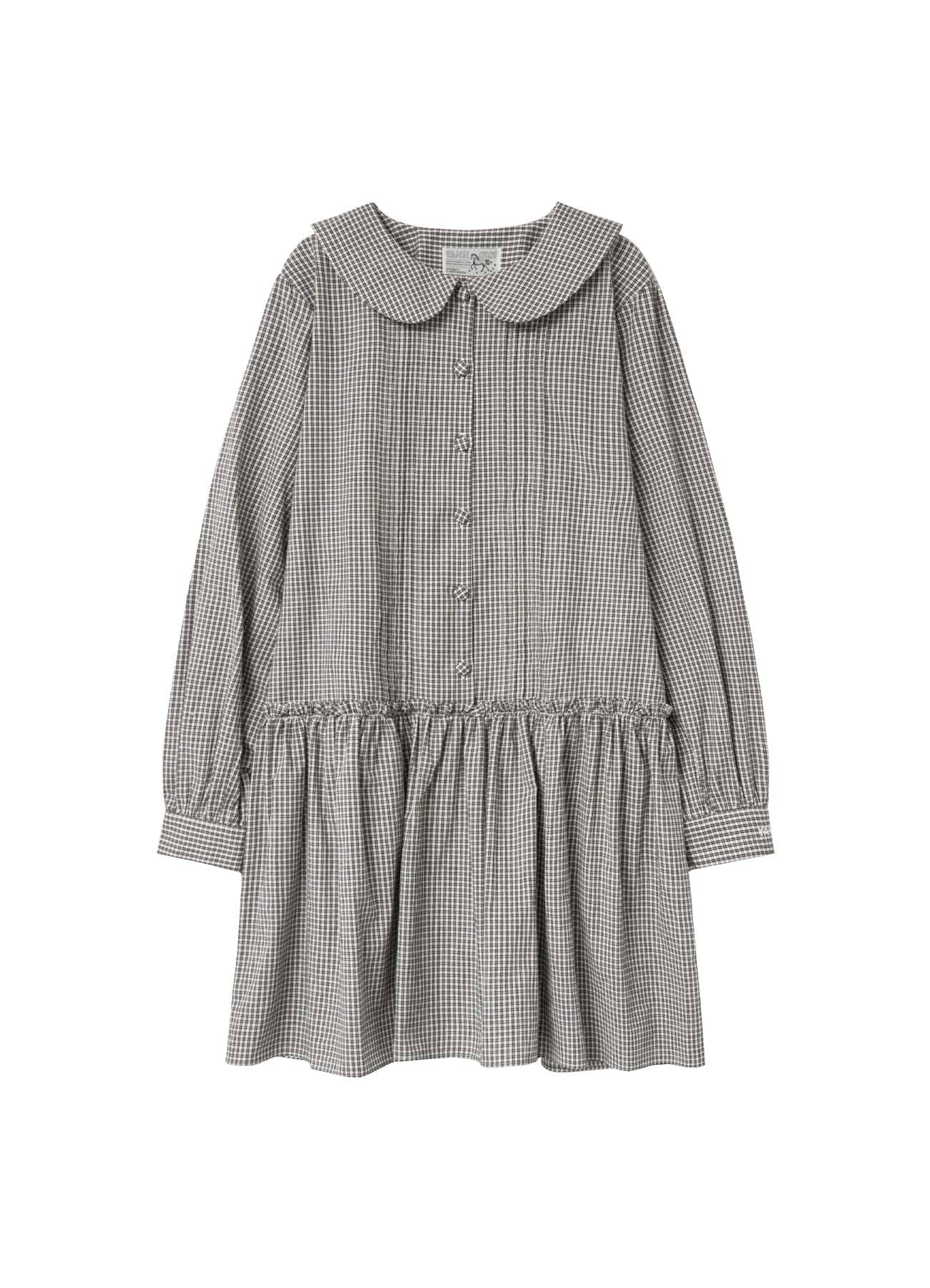 yahn-sisi-fw-25-check-round-collar-dress-black-black-s