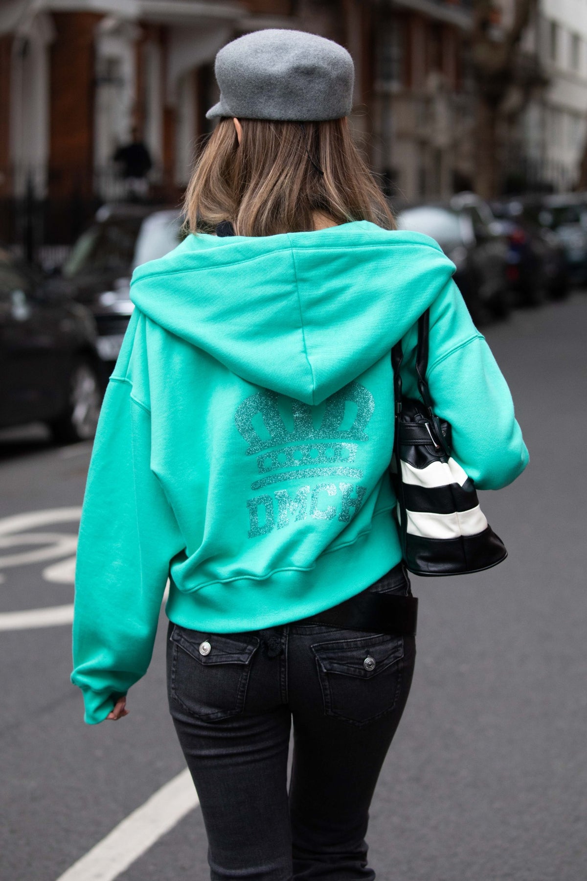 dimanche-fw-26-crown-logo-hoodie-green-green-s