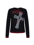 lecyto-fw-26-xenon-cross-stripe-t-shirt-black-black-s