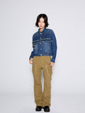 call-out-new-year-fw-25-washed-cargo-bootcut-pants-khaki-khaki-s