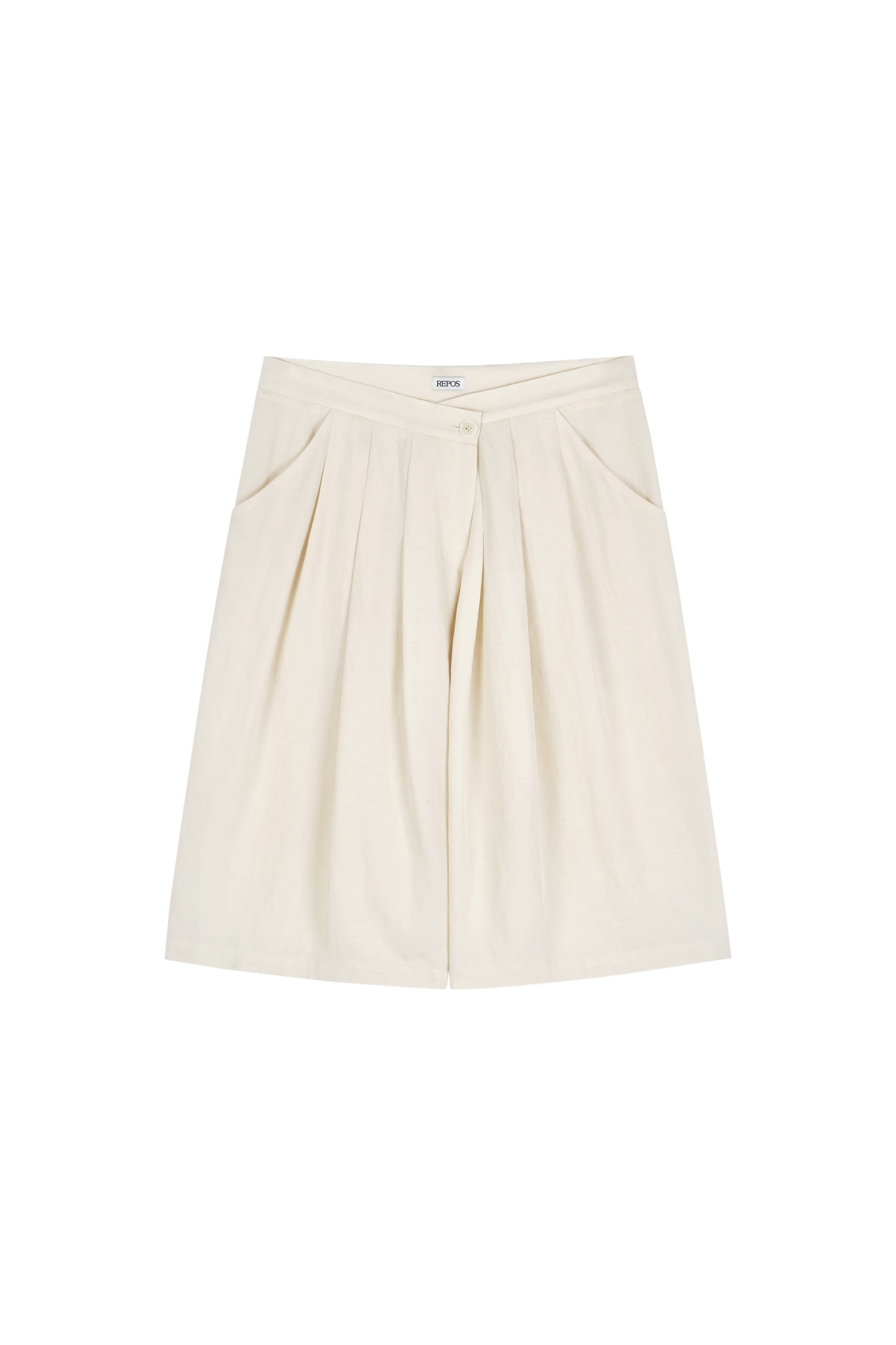 repos-fw-26-wrap-two-tuck-half-pants-cream-cream-cream-s