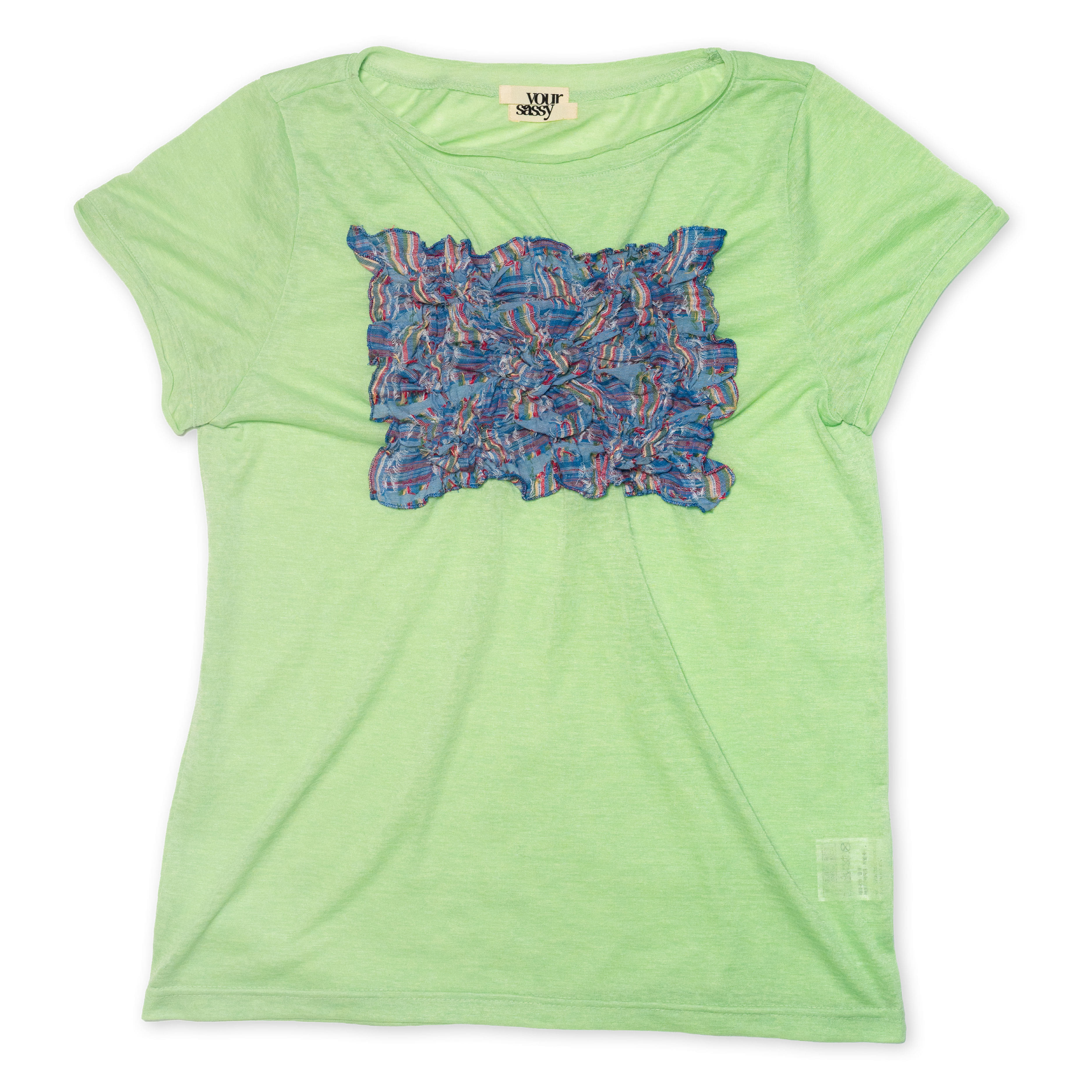 your-sassy-fw-26-fairy-check-patch-tee-lime-green-lime-green-s