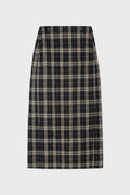 sinoon-fw-25-check-h-line-skirt-black-black-mix-s