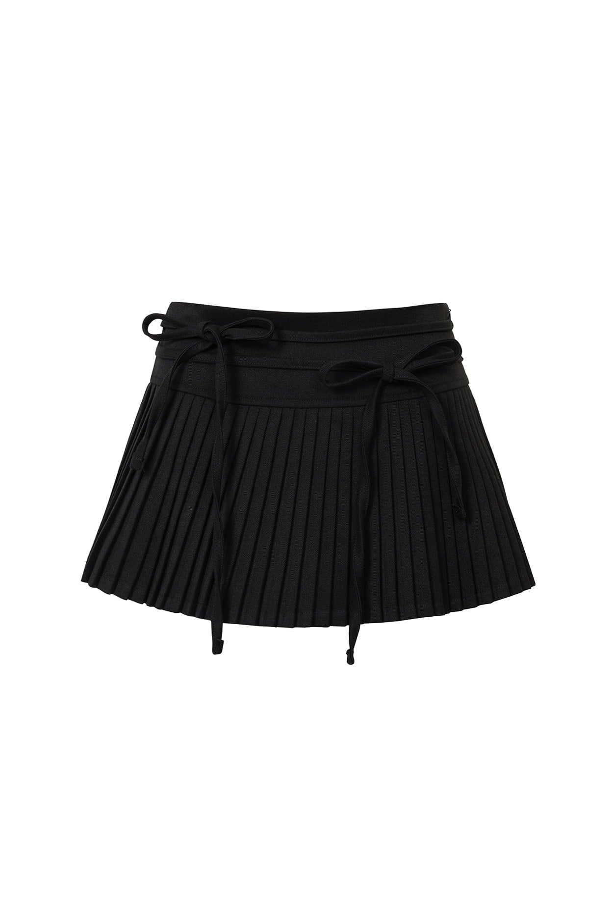 pain-or-pleasure-fw-25-echo-pleats-skirt-black-black-s
