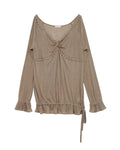 hetit-fw-26-sheer-twist-ruffle-blouse-mocha-mocha-s