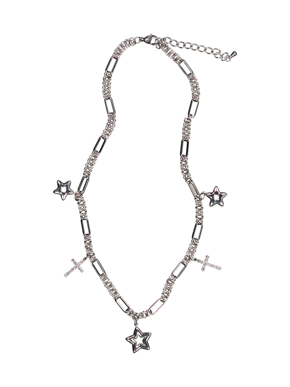 setup-exe-ss-25-star-cross-necklace-/-silver