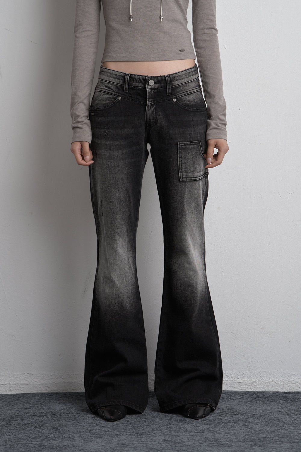 synerjyn-fw-25-cargo-painting-denim-pants-black-black-s