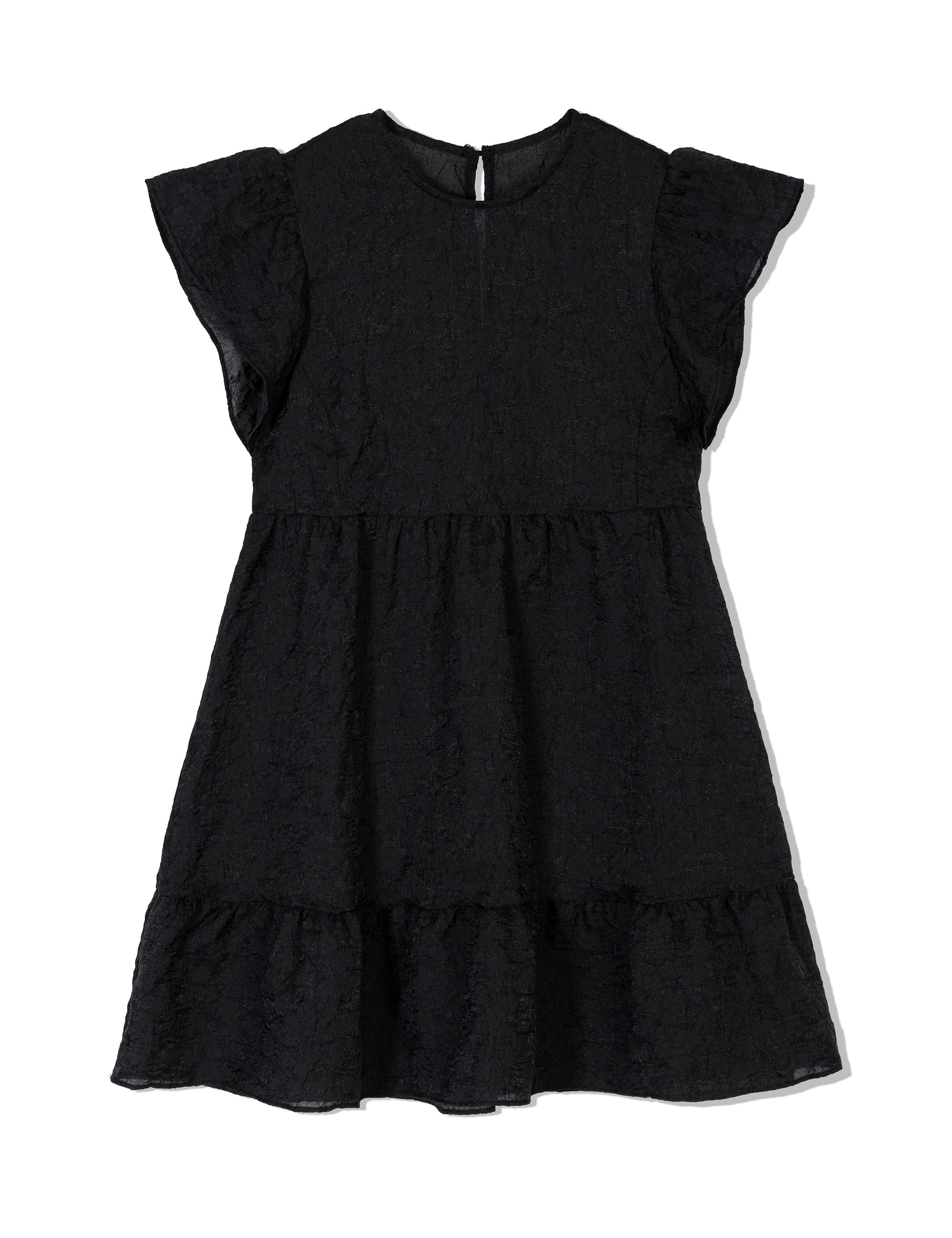 ugly-shadow-ss-25-flower-ruffle-dress(black)