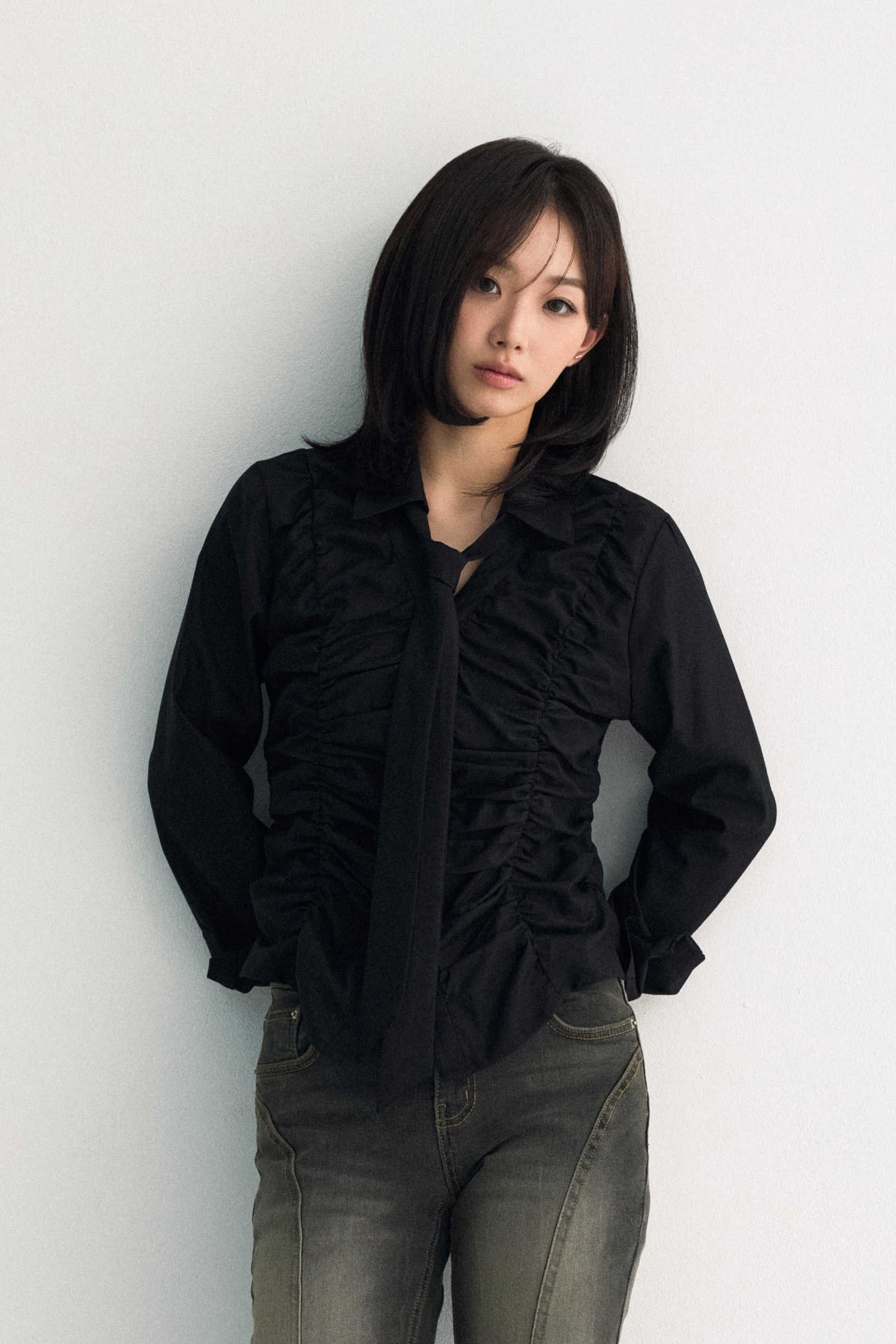 arikim-ss-26-elise-tie-shirring-shirt-black-black-s