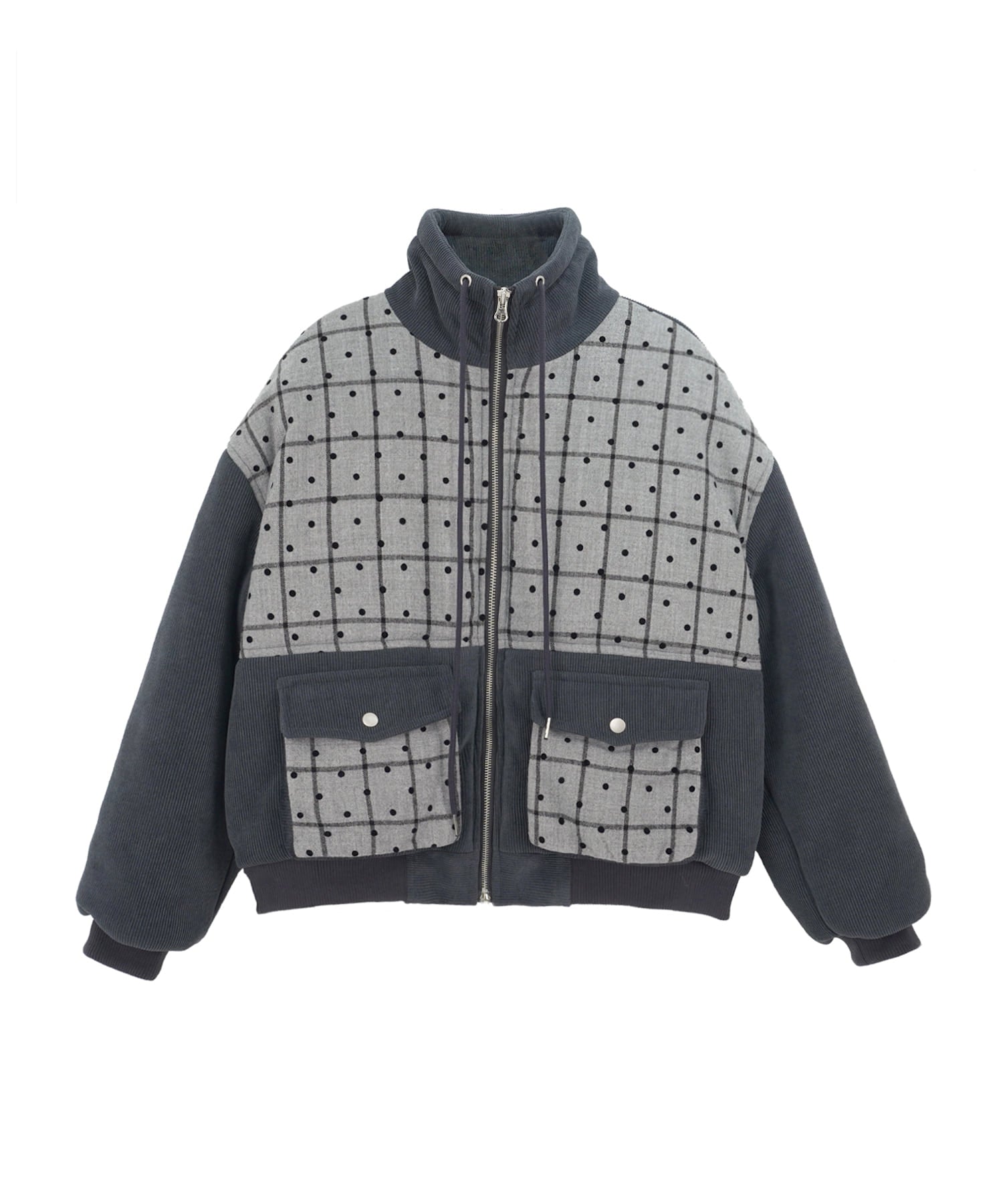 high-school-disco-fw-25-dot-corduroy-high-neck-bomber-jacket-navy-navy-s