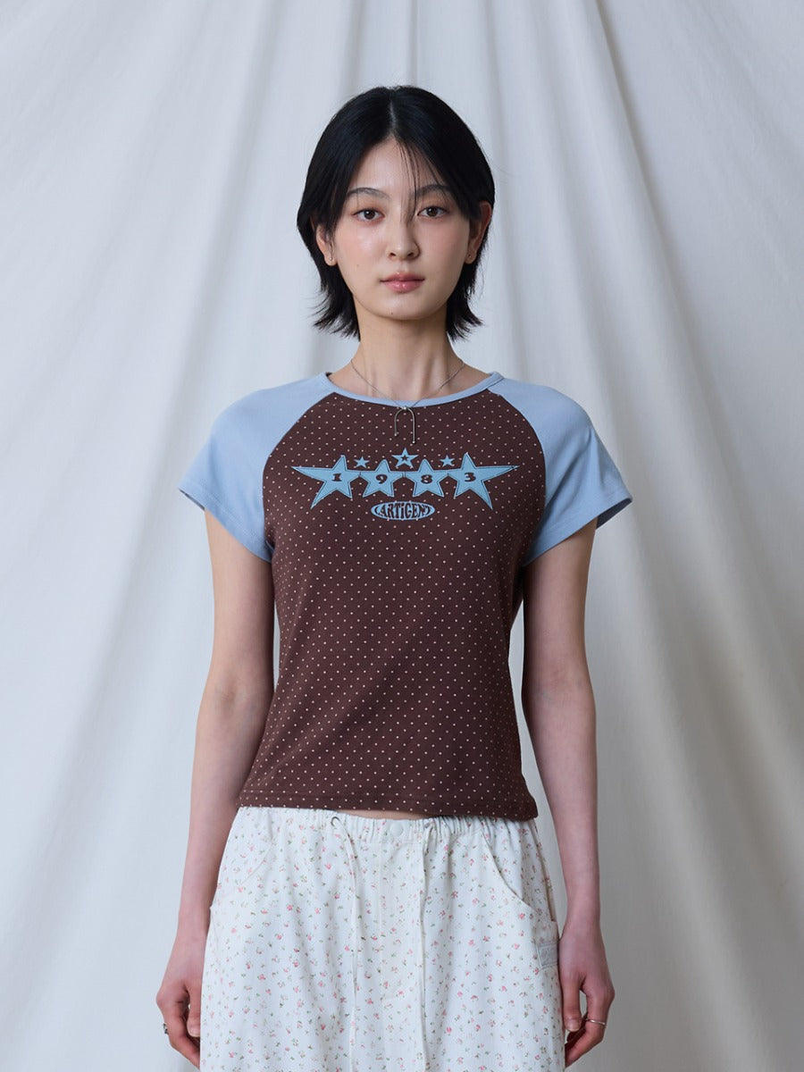 lartigent-ss-25-l17-star-crop-t-shirt-brown-brown-s