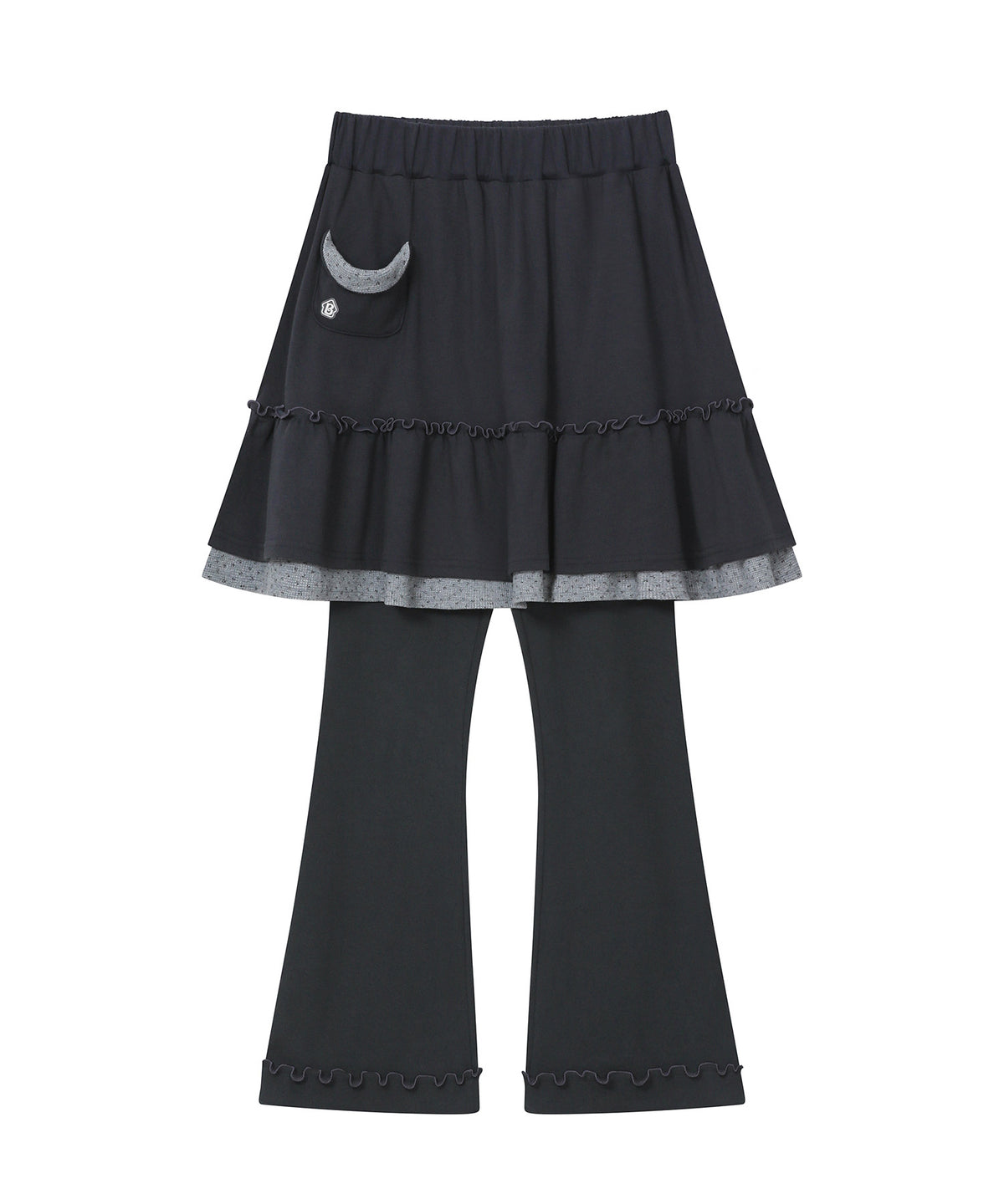 bauf-fw-26-floral-pocket-skort-charcoal-charcoal-s