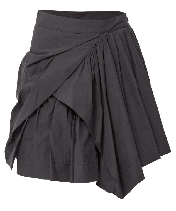 flareup-ss-25-asymmetrical-draped-layered-skirt-(fl252_charcoal)