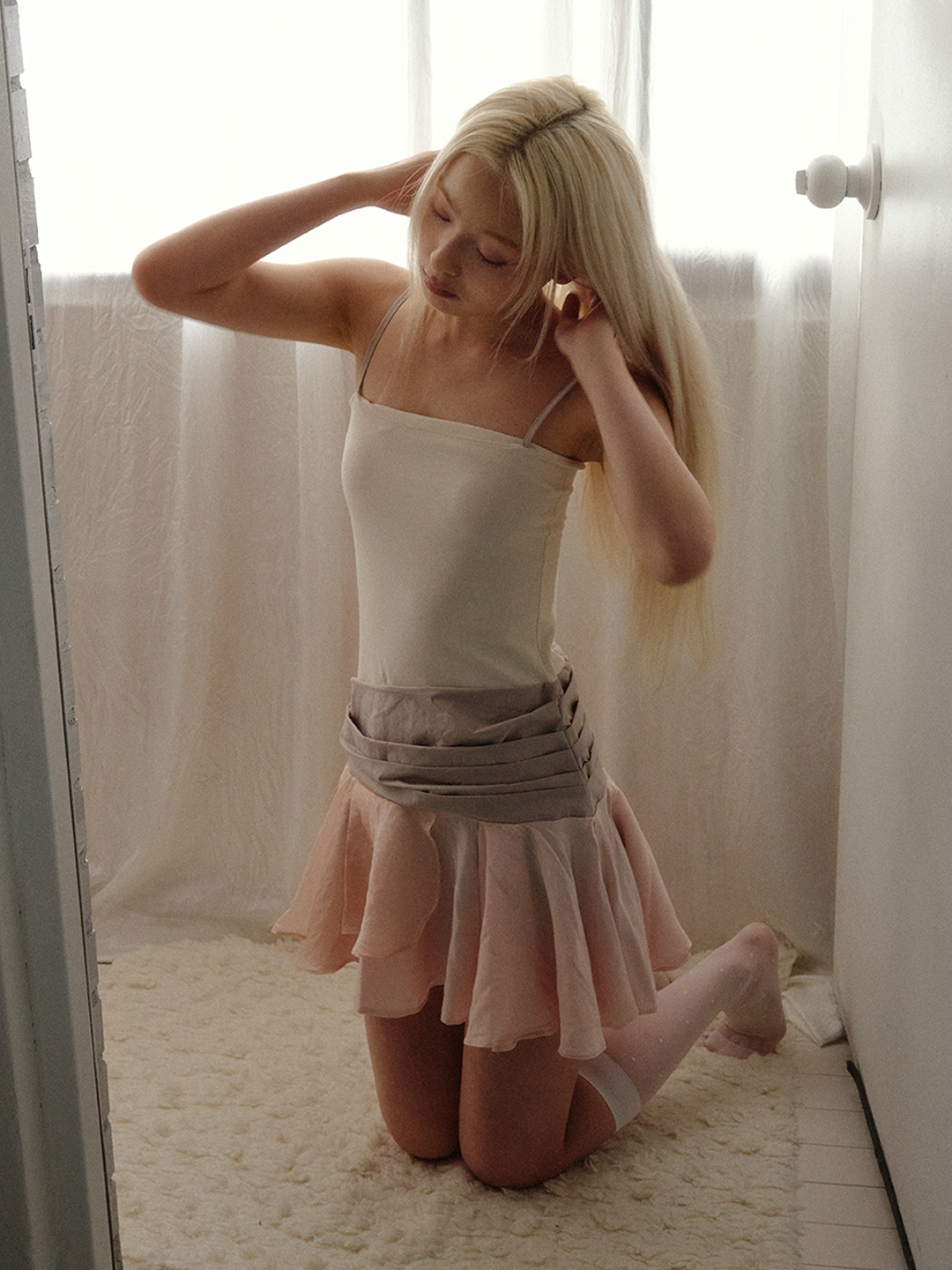 [PORICO] CANDY SLEEVELESS DRESS - BABYPINK