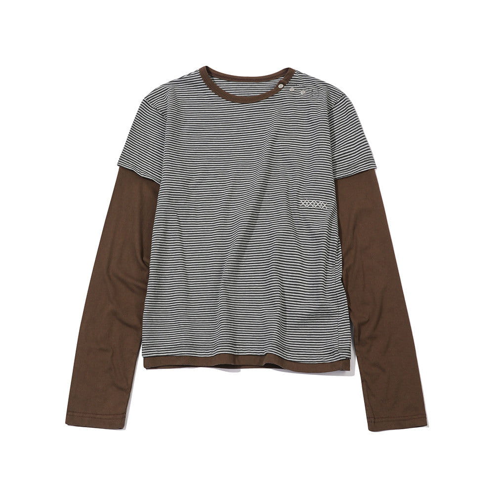 mainbooth-ss-26-layered-border-t-shirt-brown-brown-s