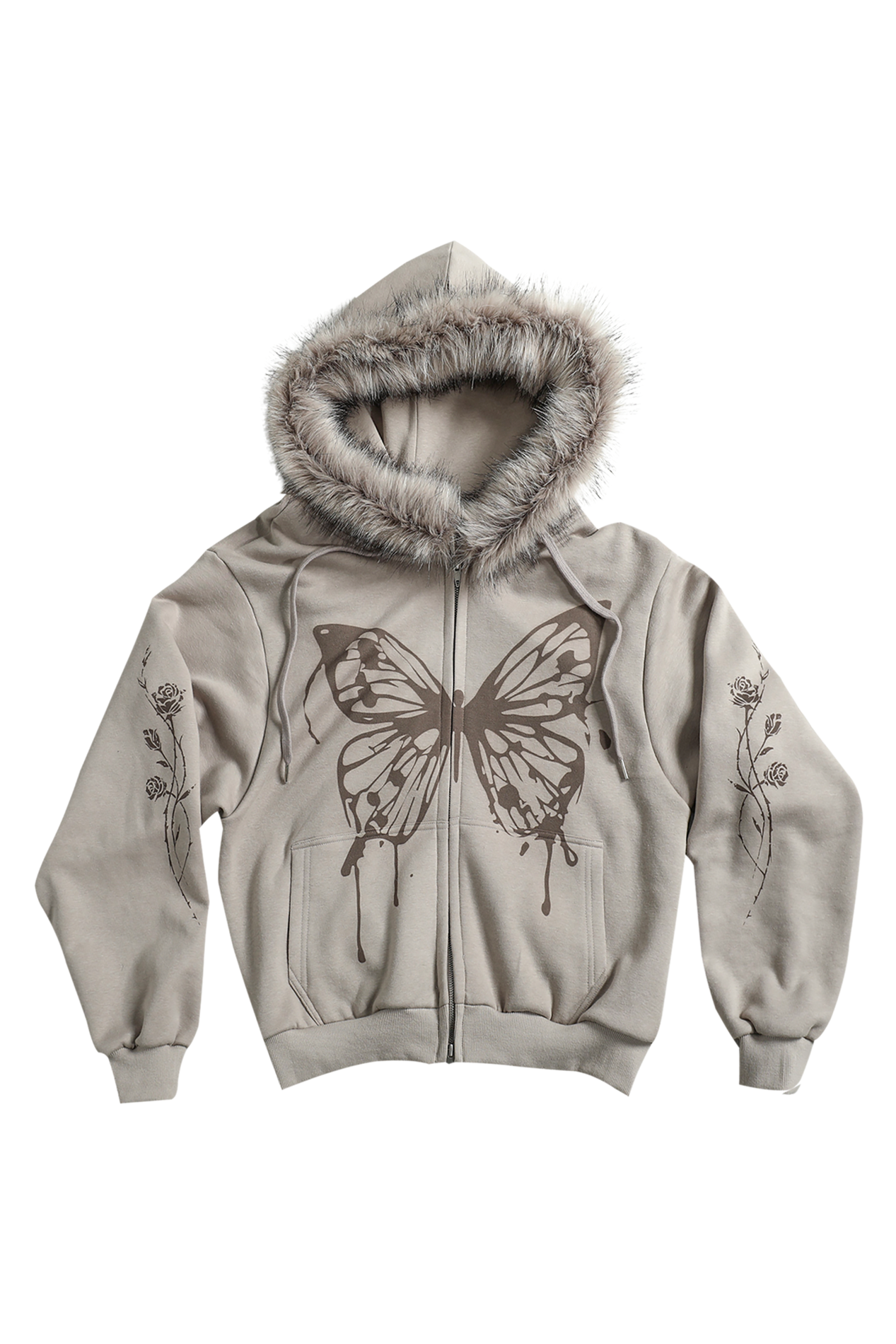 darling-you-are-bad-fw-25-butterfly-splatter-zip-up-beige-fleece-fur-removable-beige-s