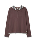 dandel-ss-26-dd-stripe-layered-hooded-long-sleeve-wine-wine-s