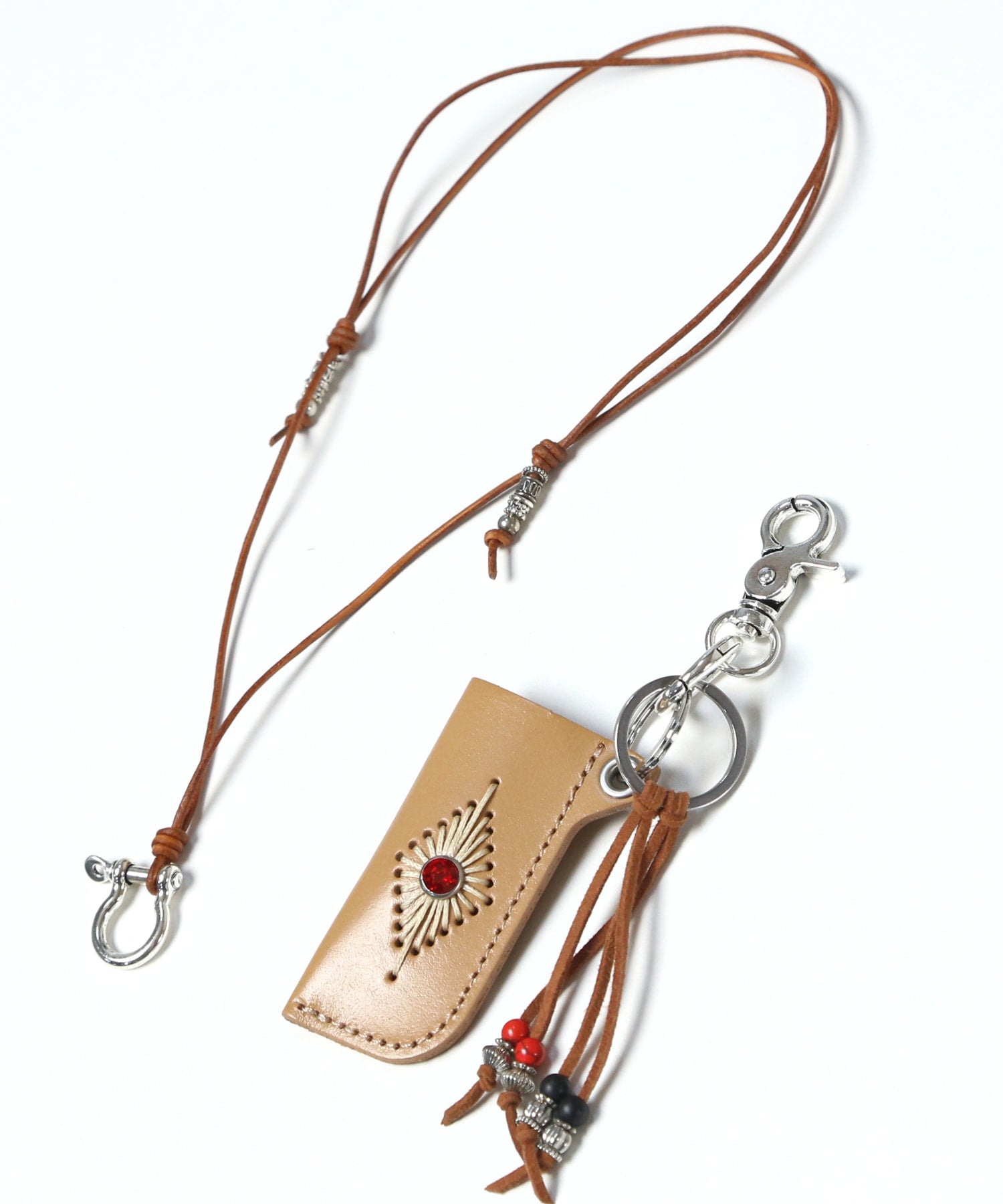 knd-ss-26-turquoise-leather-cord-beads-necklace-lighter-case-brown-brown-s