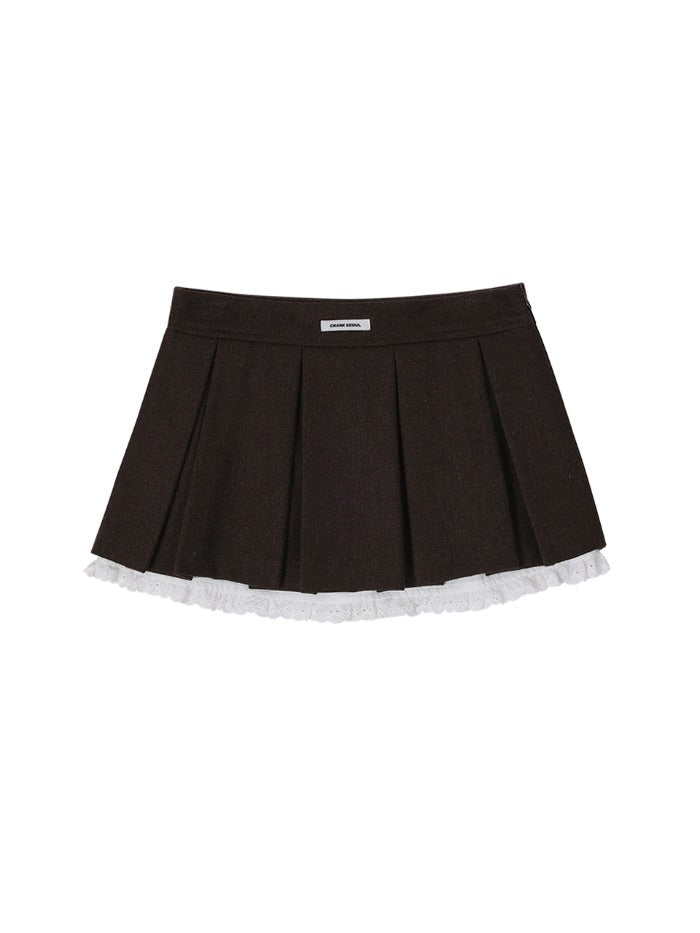 crank-fw-25-lace-layered-pleated-skirt-brown-brown-s