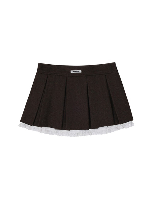 crank-fw-25-lace-layered-pleated-skirt-brown-brown-s