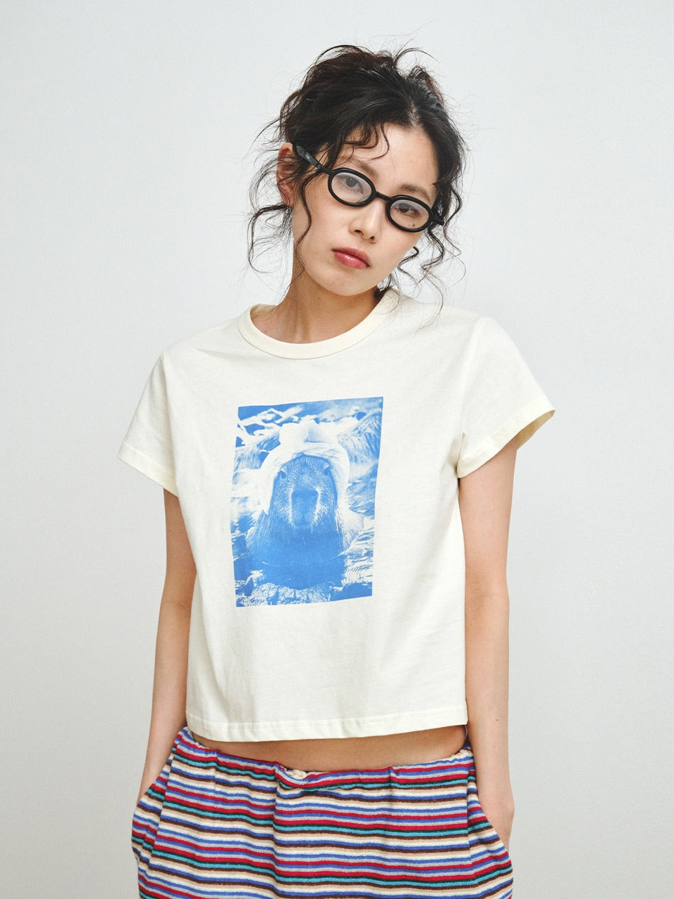 plzproject-ss-26-sauna-capybara-t-shirt-beige-s