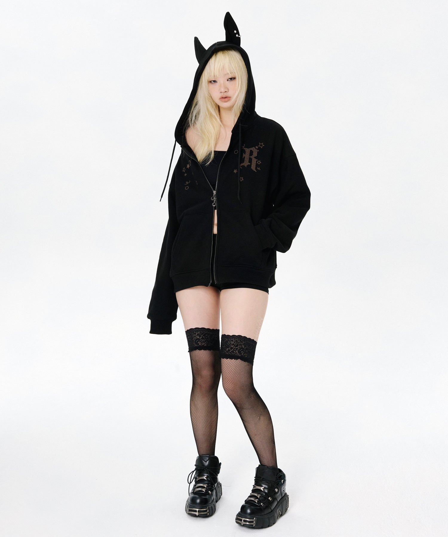 running-high-ss-26-ear-zip-up-hoodie-black-black-s
